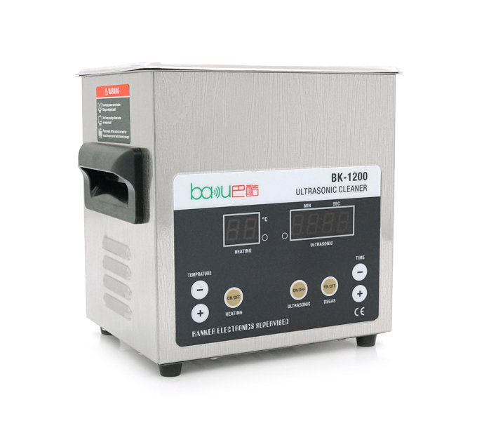 Ультразвукова ванна BAKKU BK-1200 з функцією дегазації рідини (1.6L, 60W, 40 kHz, підігрів до 80 гр. C, таймер до 99 хв.)