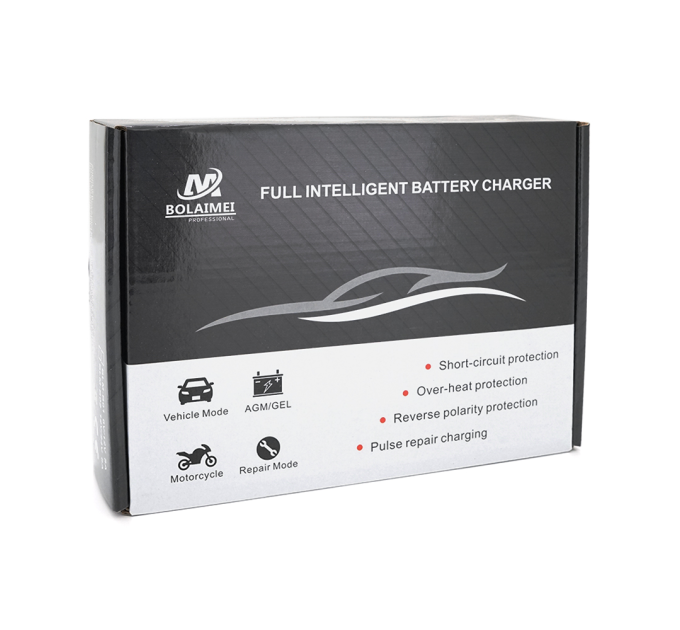 Автоматичне ЗУ для акумулятора 6V / 12V, BLM-B02,100-240V, 1,5A, LCD, клеми(AGM / GEL / Lead)