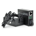 Медіаконвертер POE, FT-1G1EPS-20, SC 20km, Fast Ethernet 10 / 100 / 1000 Мбит / с, + блок живлення 48В, 2,5А (0 +70 ° C), + перехідник, Q60