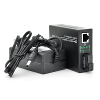 Медіаконвертер POE, FT-1G1EPS-20, SC 20km, Fast Ethernet 10 / 100 / 1000 Мбит / с, + блок живлення 48В, 2,5А (0 +70 ° C), + перехідник, Q60