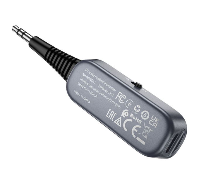 Аудіо ресивер BOROFONE BC51 Wireless Bluetooth 3.5mm Audio Stereo Music Home, Bluetooth 5.0