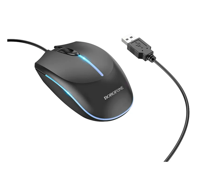 Миша провідна BOROFONE BG10, Black, Box