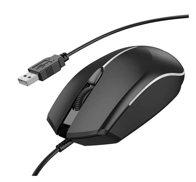 Миша провідна BOROFONE BG10, Black, Box