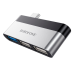 Перехідник BOROFONE DH1 Type-C(Male) - USB3.0+2*USB2.0, Black, Box