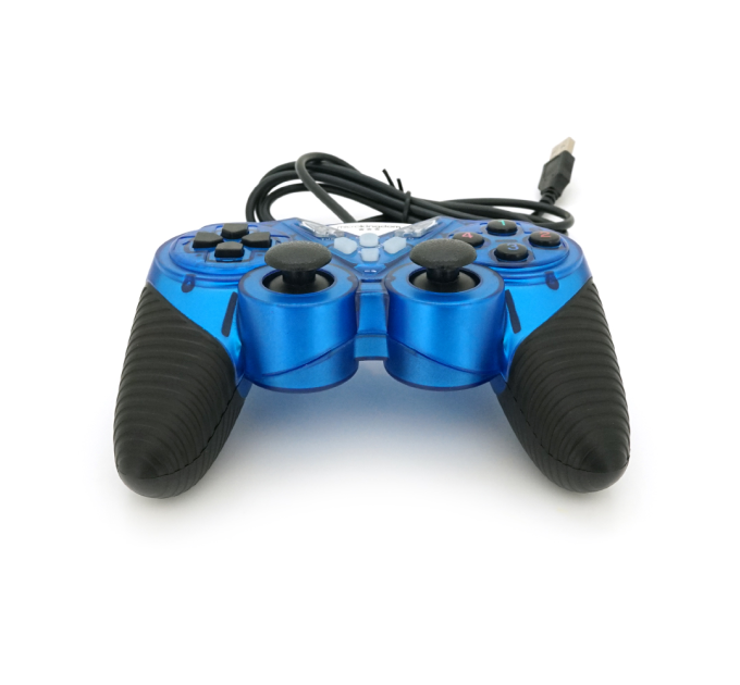 Геймпад Brazzers BR-8600 провідний для ПК, USB 2.0, Double Shock, Blue, Blister
