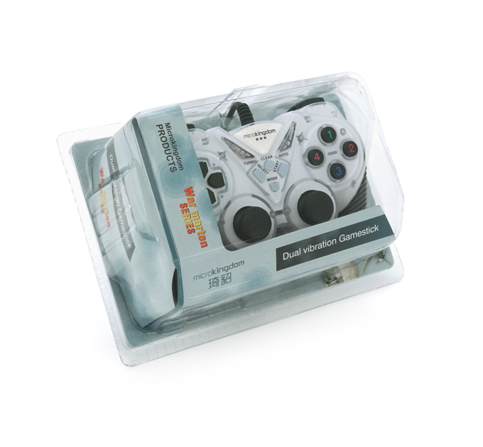 Геймпад Brazzers BR-8600 провідний для ПК, USB 2.0, Double Shock, White, Blister