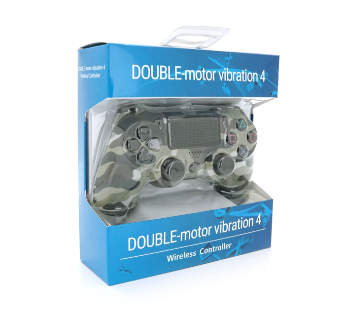 Геймпад Brazzers бездротовий для PS4 Wireless DUALSHOCK 4, роз'єм для навушників, LED light bar, Haki-Silver, 3.7V, 600mAh, Blister-box