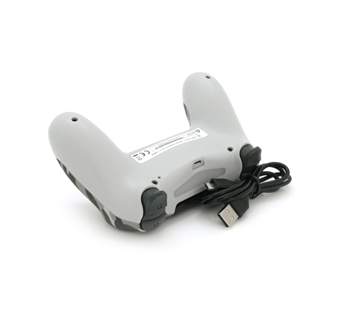 Геймпад Brazzers бездротовий для PS4 Wireless DUALSHOCK 4, роз'єм для навушників, LED light bar, Haki-Silver, 3.7V, 600mAh, Blister-box