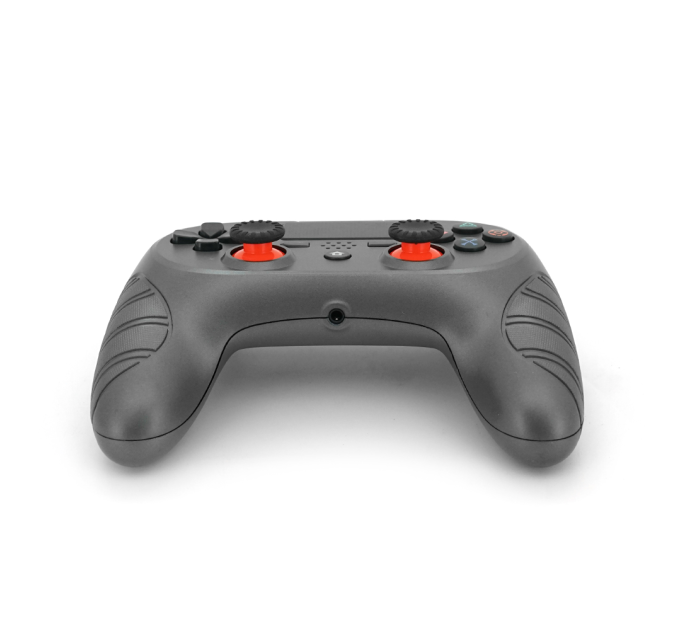 Геймпад Brazzers S8-P бездротовий для PS4 Wireless DOUBLE-motor vibration 4, роз'єм для навушників, LED light bar, Silver, 3.7V, 600mAh, Blister-box