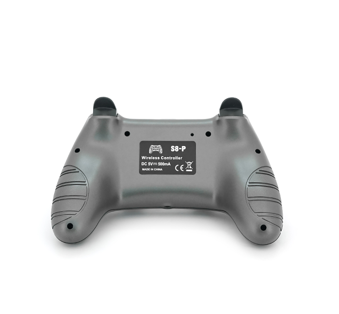 Геймпад Brazzers S8-P бездротовий для PS4 Wireless DOUBLE-motor vibration 4, роз'єм для навушників, LED light bar, Silver, 3.7V, 600mAh, Blister-box