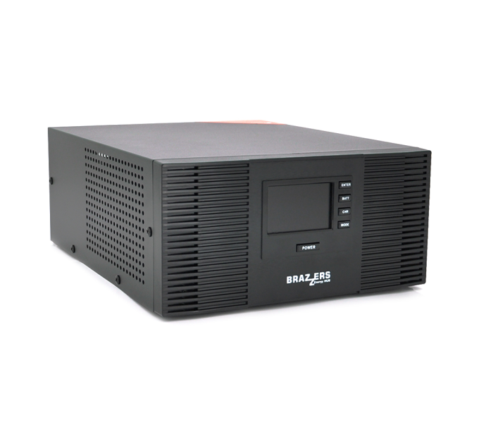 ДБЖ BRAZZERS BRSW-LFP-1000-12 (800Вт), під зовнішній АКБ 12V(LiFePo4 / GEL / AGM), струм заряду 10 / 20A, BOX
