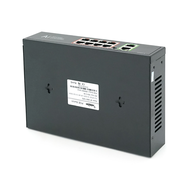 POE комутатор Merlion 8 POE 10 / 100 + 2 RJ45 10 / 100 / 1000 + вбудований блок живлення 52V 2.3A