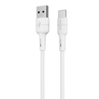 Кабель Borofone BX30, USB-Type-C, 2.4A, довжина 1м, White, BOX