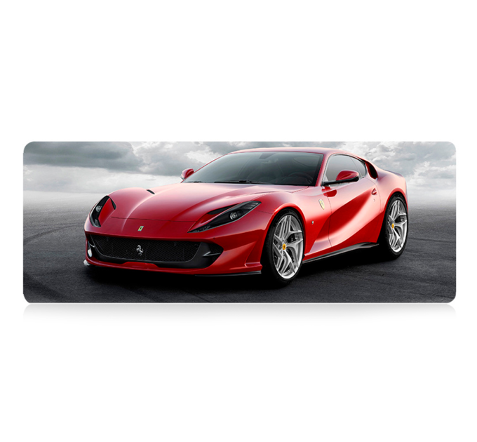 Килимок 300*700 тканинний Ferrari 812 superfast з боковою прошивкою, товщина 2 мм, Red, Пакет