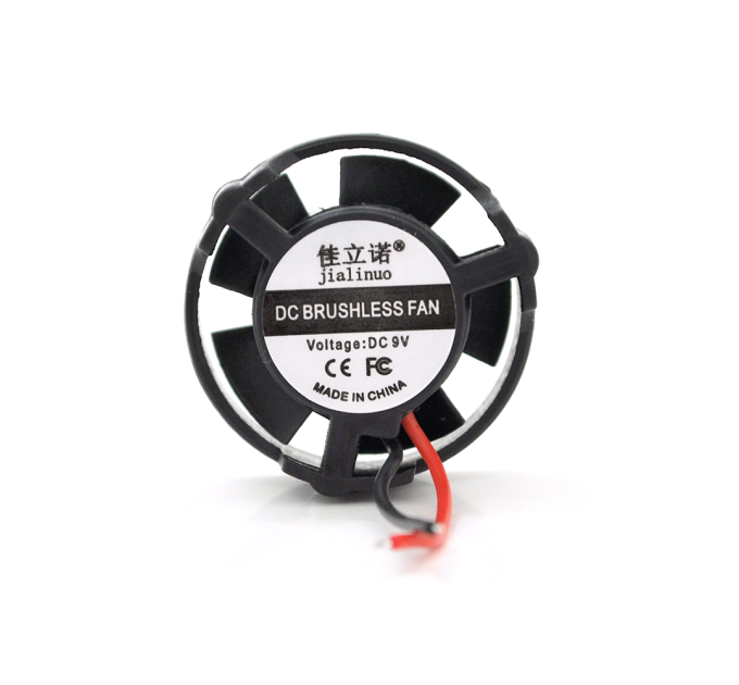 Кулер корпусний JLN2710, 27x27x10mm, 9V / 0.08A / 0.7W, 2-pin, під пайку, Black, OEM