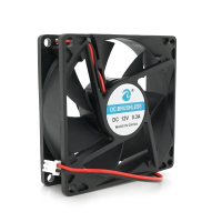 Кулер корпусний Merlion 8025, 80x80x25mm, 12V / 0.3A, RPM 1500±10%, 2-pin, Black, OEM