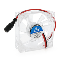 Кулер корпусний Merlion HXS 8025, 80x80x25mm, RPM 1900±10%, 12V / 0.15A, 5,5*2,5 female, прозорий, OEM