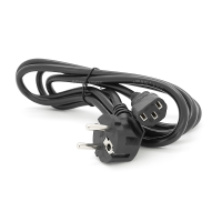 Кабель живлення Schuko CEE7 / 7-C13, 1.8M, CCA, 1.5mm, OEM (євровилка), black, Q25 / 200