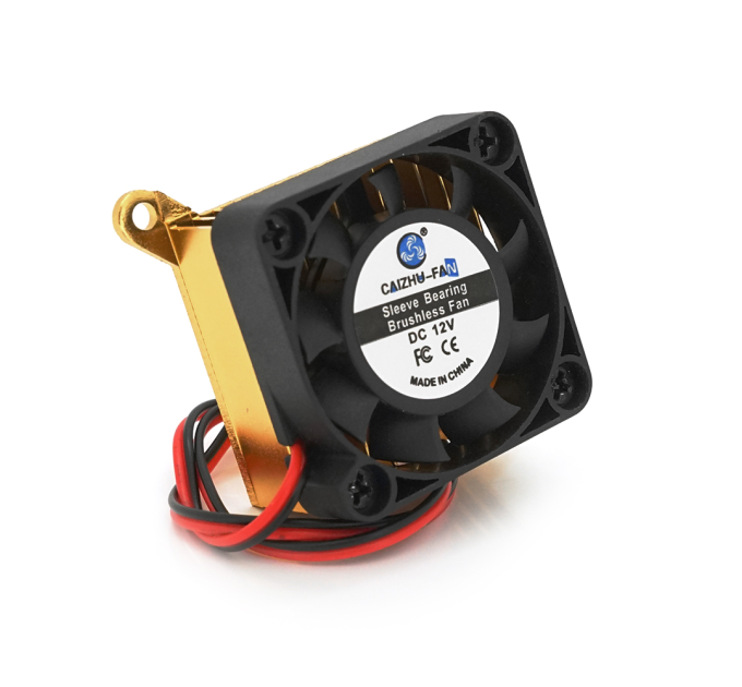 Кулер Caizhu-Fan 4010, 40x40x10mm + радіатор, 12V / 0.05A, 2-pin, Black, OEM