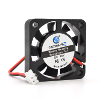 Кулер корпусний Caizhu-Fan 4010, 40x40x10mm, 12V / 0.05A, RPM 6500±10%, 2-pin, Black, OEM