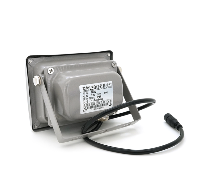 Прожектор спрямований з сутінковим датчиком YOSO 12V 8W, 6LED, IP66, кут огляду 60 °,робоча відстань до 30м, 113*84*86мм, BOX