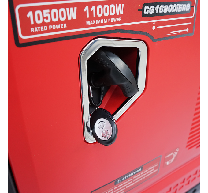 Генератор інверторний бензин COVAX CG16800iERC, 10.5kW, однофазний 220V, 50Hz, 194FPD, бак 32L, 815х580х760mm, 125kg