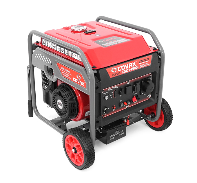 Генератор інверторний COVAX CGO14500i, 9.5kW, бензин, однофазний 220V, 50Hz, electrik starter, 4-stroke, бак 25L, 633х550x605mm, 70kg