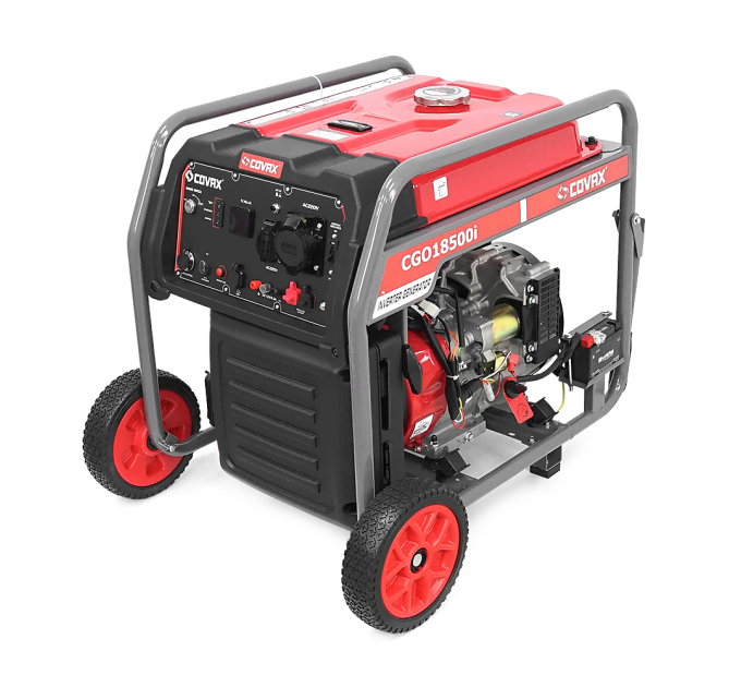 Генератор інверторний COVAX CGO18500i, 11kW, бензин, однофазний 220V, 50Hz, electrik starter, 4-stroke, бак 33L, 720х518х607mm, 76kg