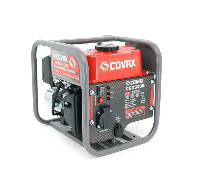 Генератор інверторний бензин COVAX CGO3300i, 1.5kW, однофазний 220V, 50Hz, 4-stroke, бак 2.3L, 341х285х315mm, 10kg