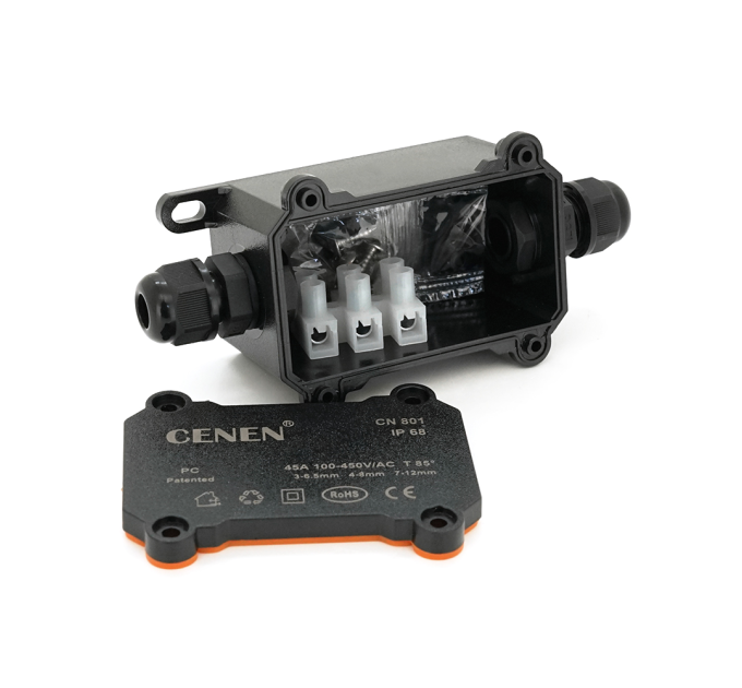 Водонепроникна коробка CN801-2 PG7 (3-6.5mm), 1-4 контакти, 70 х 40 х 40 мм, IP68