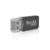 Кардридер універсальний MERLION CRD-1BK TF / Micro SD, USB2.0, Black, OEM Q1500