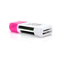Кардридер універсальний 4в1 MERLION CRD-4YE TF / Micro SD, USB2.0, Purple, OEM Q1500