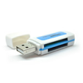Кардридер універсальний 4в1 MERLION CRD-5BL TF / Micro SD, USB2.0, Orange, OEM Q50