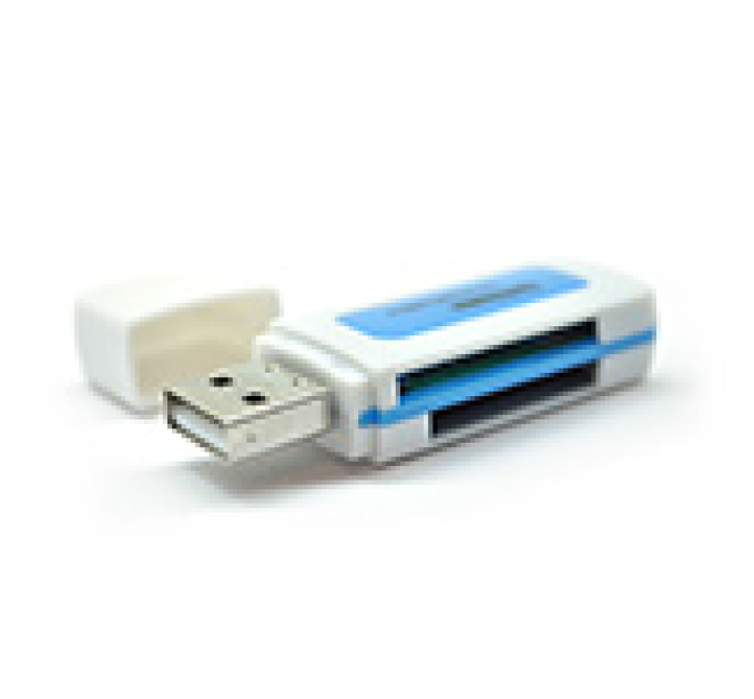 Кардридер універсальний 4в1 MERLION CRD-5BL TF / Micro SD, USB2.0, Orange, OEM Q50