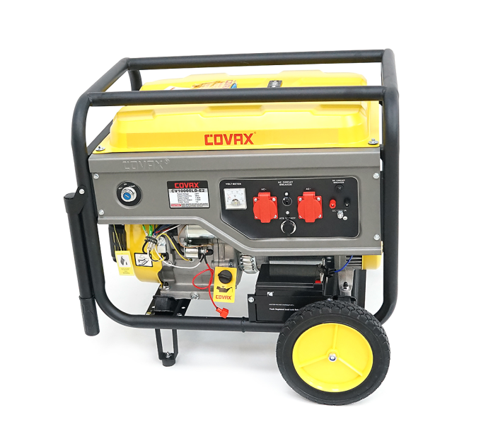 Генератор бензиновий COVAX CV10000LD-E2, 7.0kW, однофазний 220V, 50Hz, DC12V, 18HP, Recoil / Electric Starter, tank 25L, 705x550x570mm, 84kg