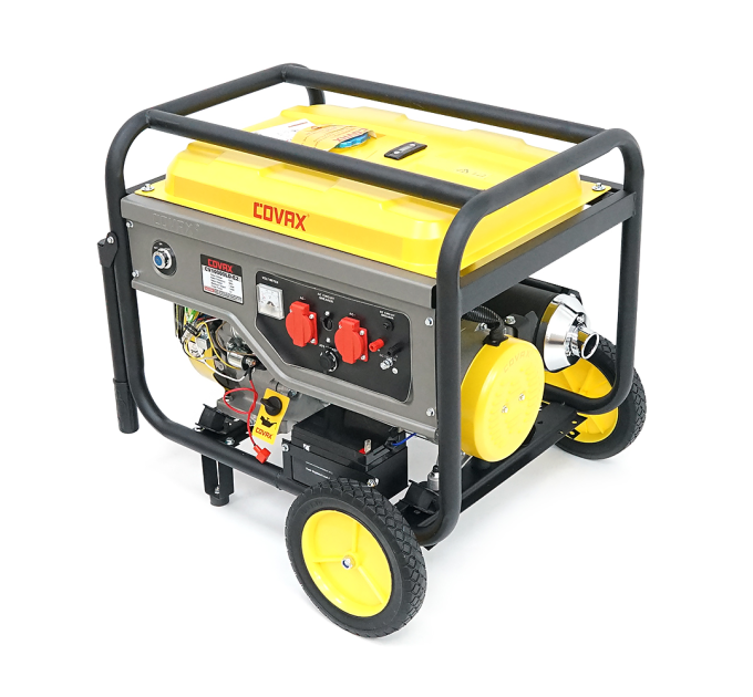 Генератор бензиновий COVAX CV10000LD-E2, 7.0kW, однофазний 220V, 50Hz, DC12V, 18HP, Recoil / Electric Starter, tank 25L, 705x550x570mm, 84kg