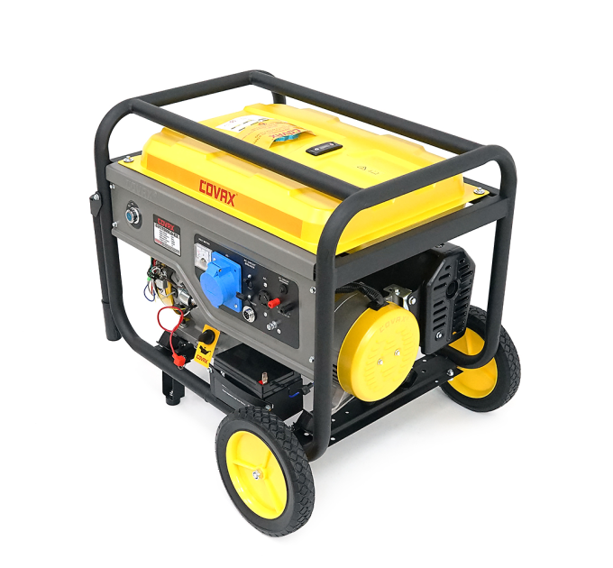 Генератор бензиновий COVAX CV17500LD-E2, 8.5kW, однофазний 220V, 50Hz, DC12V, 20HP, Recoil / Electric Starter, tank 25L, 705x560x570mm, 88kg
