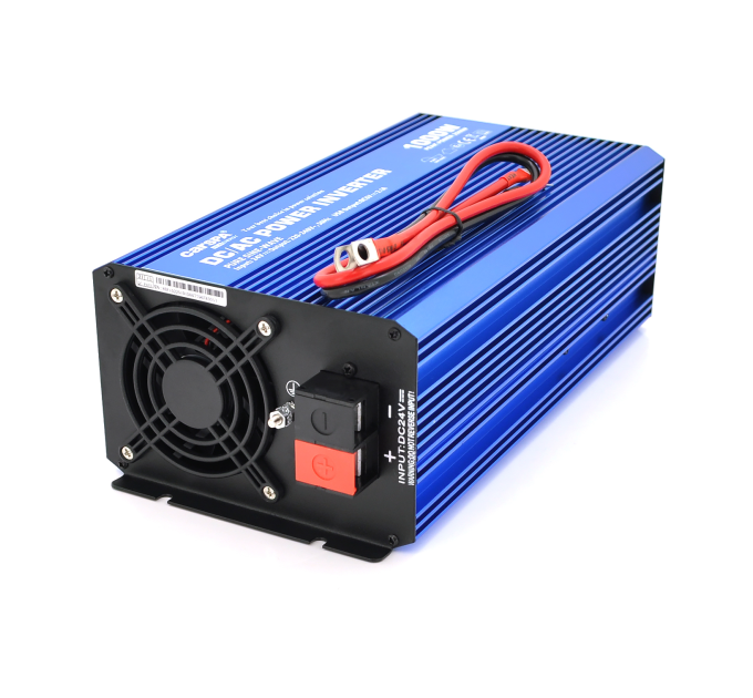Інвертор напруги Carspa-SINUS P1000-242 (1000Вт), 12 / 220V, 1xShuko, 1USB, клеми, Box Q4