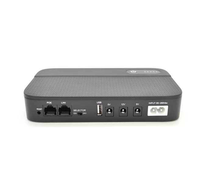 ДБЖ UPS-18W DC1018P для роутерів / комутаторів / PON / POE-430, 5 / / 9 / 12V, 1A, 12000MAh(4*3000MAh), Black, BOX