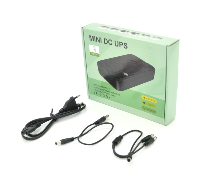 ДБЖ UPS-18W DC1018P для роутерів / комутаторів / PON / POE-430, 5 / / 9 / 12V, 1A, 12000MAh(4*3000MAh), Black, BOX