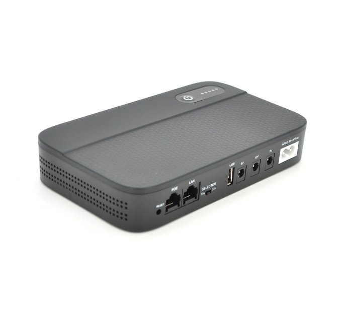 ДБЖ UPS-18W DC1018P для роутерів / комутаторів / PON / POE-430, 5 / / 9 / 12V, 1A, 12000MAh(4*3000MAh), Black, BOX