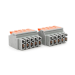 Клема роз'ємна з натискними затискачами 5-провідна DF-2604D, 5-pin, 250V, 32A, 0.2-4.0mm2, 29.8*43.5*15mm, сіра