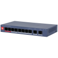 8-портовий керований PoE комутатор DH-CS4010-8ET2GT-110 з 8 портами POE 100Мбіт + 2 порти UP-Link 1000Мбіт, 185x104x27 мм