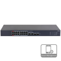 16-портовий гігабітний керований PoE комутатор DH-CS4220-16GT-190 з 16 / POE 100Мбіт + 2 / UP-Link 1000Мбіт + 2 / SFP 1000Мбіт, 440x220x44 мм