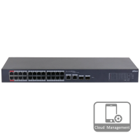 24-портовий керований PoE комутатор DH-CS4226-24ET-375 з 24 портами POE 100Мбіт + 2 / UP-Link 1000Мбіт + 2 / SFP 1000Мбіт, 375Вт, 440x220x44 мм