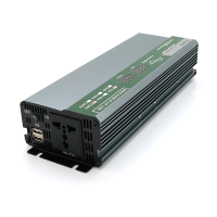 Інвертор напруги Demuda DMDPSW-800W, 12V / 220V, 800W з правильною синусоїдою, 1 універсальна розетка, 2 USB, клемні дроти, Q20