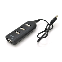 Хаб USB 2.0 4 порту, Black, 480Mbts живлення від USB, Blister Q200 Хаб USB 2.0 4 порту, Black, 480Mbts живлення від USB, Blister Q200