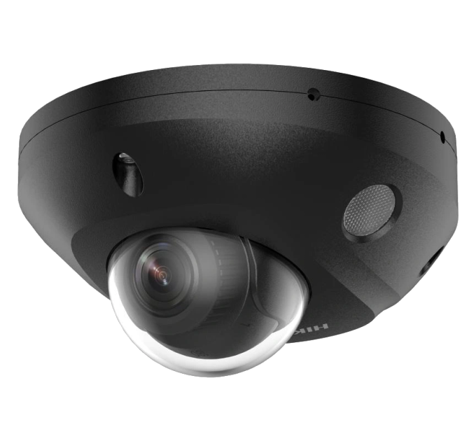 4Мп Smart Hybrid Light купольна відеокамера з мікрофоном Hikvision DS-2CD2543G2-LIS2U Black (2.8 мм)