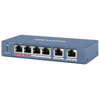 4-портовий некерований POE комутатор Hikvision DS-3E0106HP-E , 4×100 Мбіт / с RJ45 (1 Hi-PoE) + 2×100 Мбіт / с