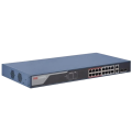 16 портів керований POE комутатор Hikvision DS-3E1318P-EI(B) , 16x (100Мбіт / с)PoE + 2xBase-T(1000Мбіт / с) +2xSFP(1000Мбіт / с)